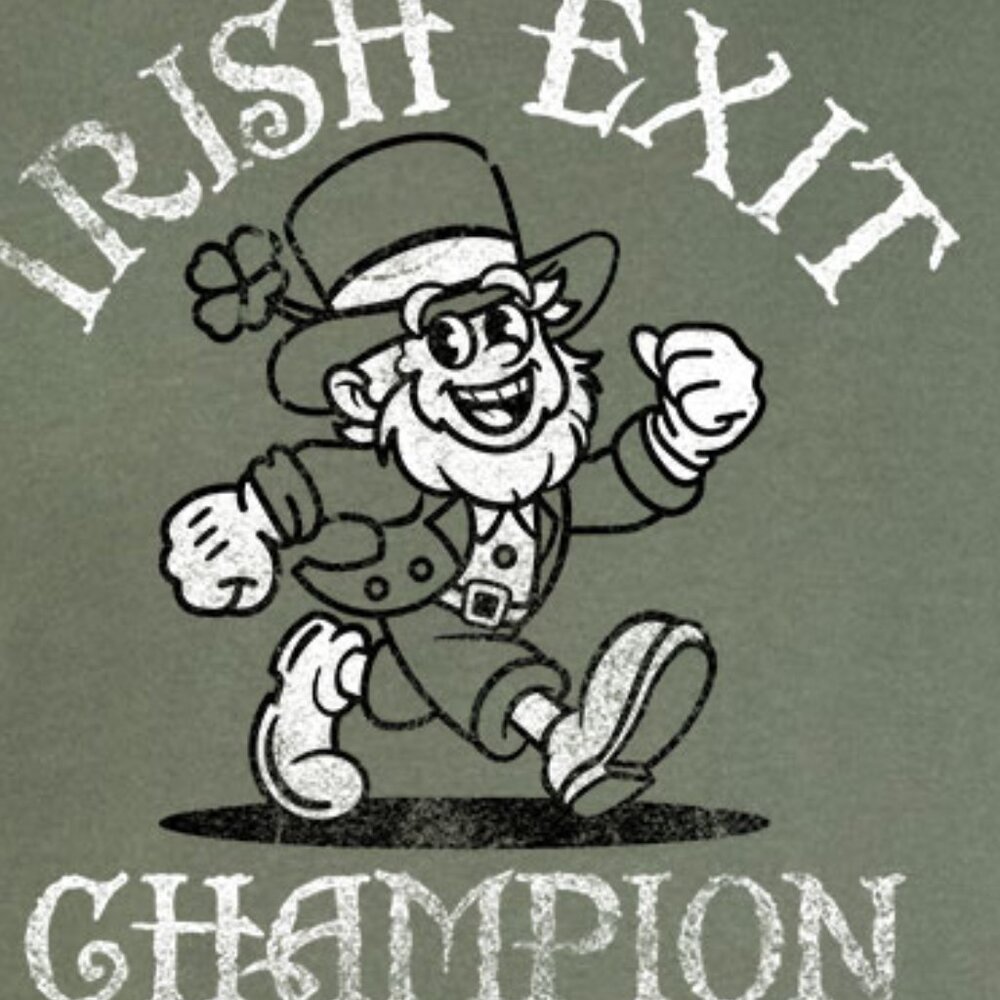 Irish Exit Champion Comfort Colors® unisex t-shirt MOSS